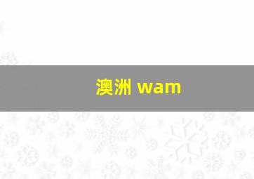 澳洲 wam